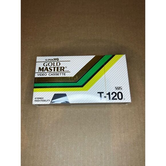 Blank VHS 120 Minute Super Tape-MASTER HG Gold NEW Vintage NOS Multiplay - Picture 1 of 4